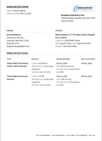 Immunizations